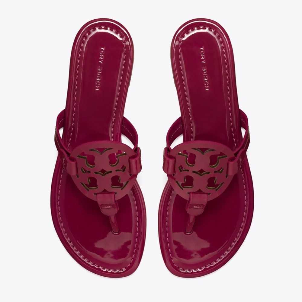 Tory Burch Dark Red Miller Patent Sandal – Size 7